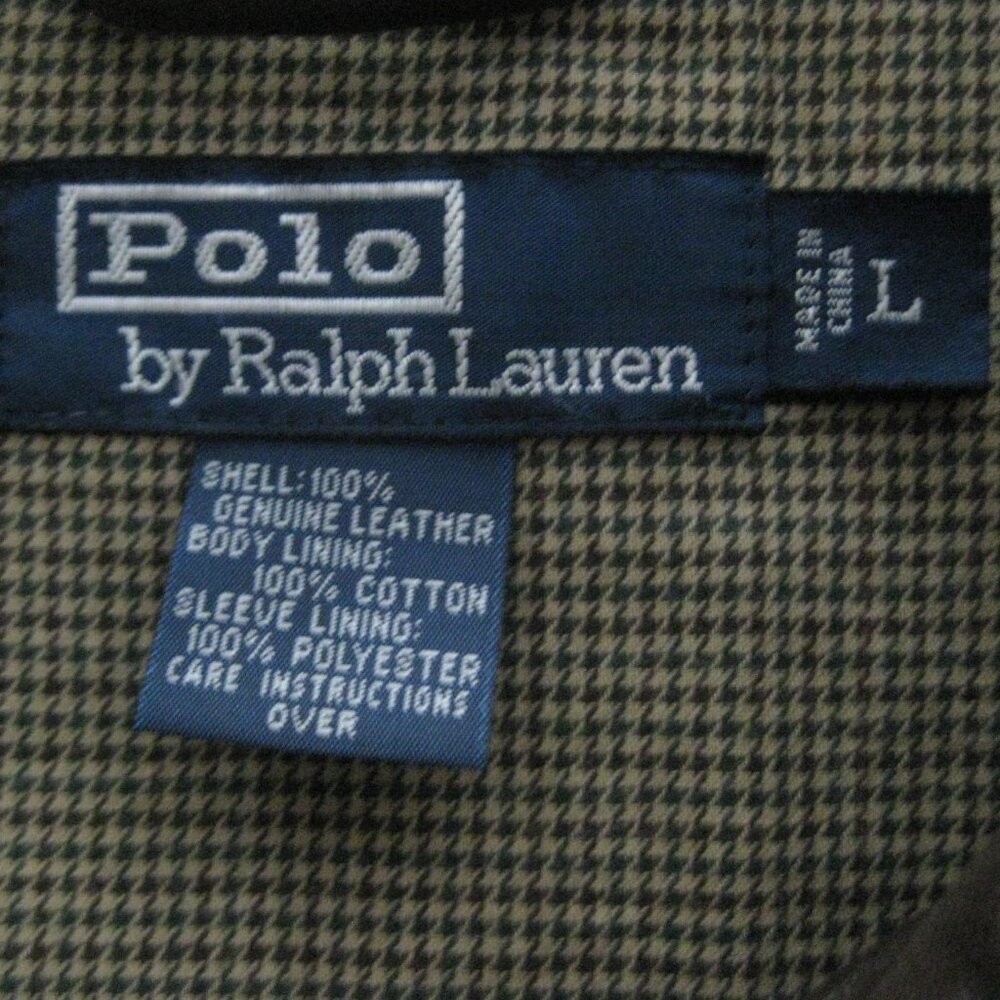 Vintage Ralph Lauren Polo Lambskin Men’s Leather Jacket Brown Size Large - Picture 8 of 11